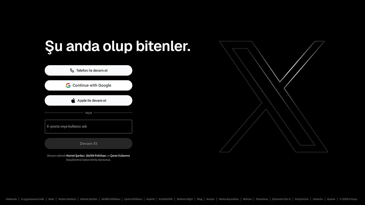 Akıllı telefonda X Twitter hesabı silme ve ayarlar menüsü ekranı