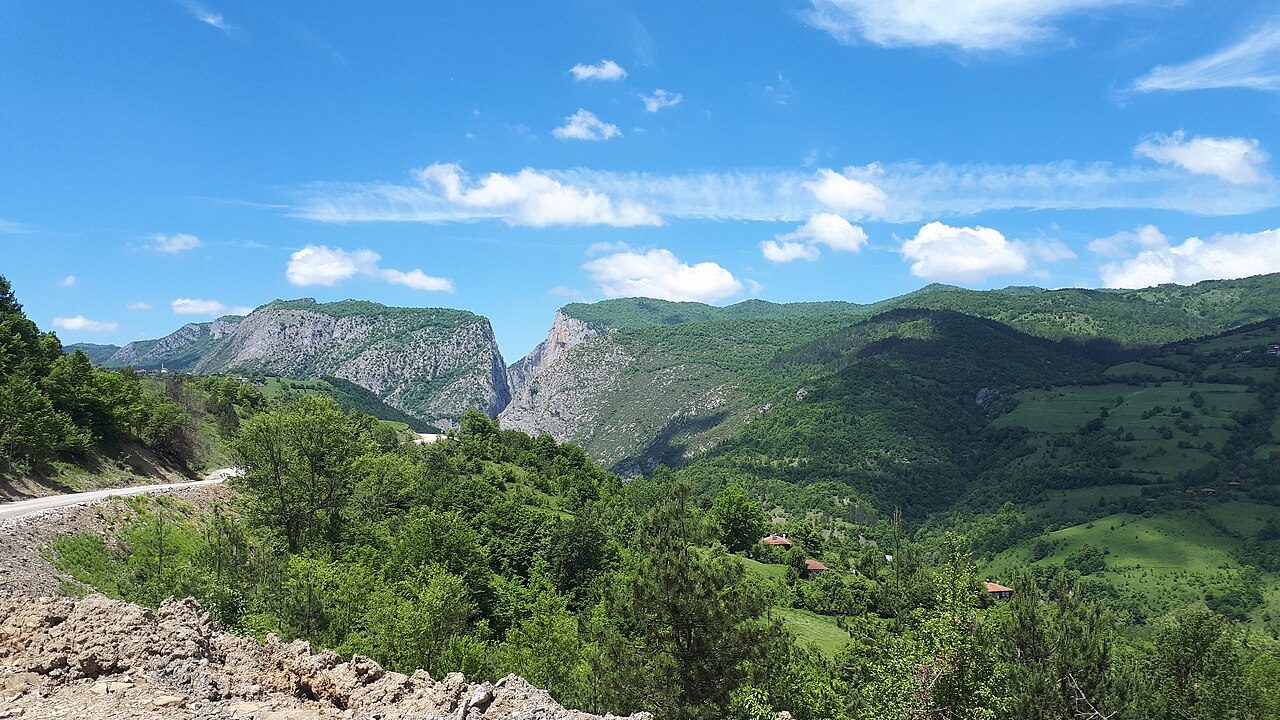 Küre Dağları Millî Parkı kanyon manzarası ve derin karstik orman örtüsü