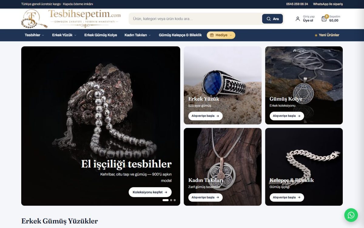 Tesbih Sepetim web sitesi
